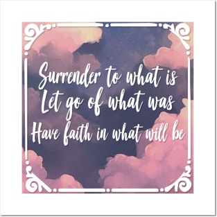 Surrender To What Is - Mindfulness Statement Design Posters and Art